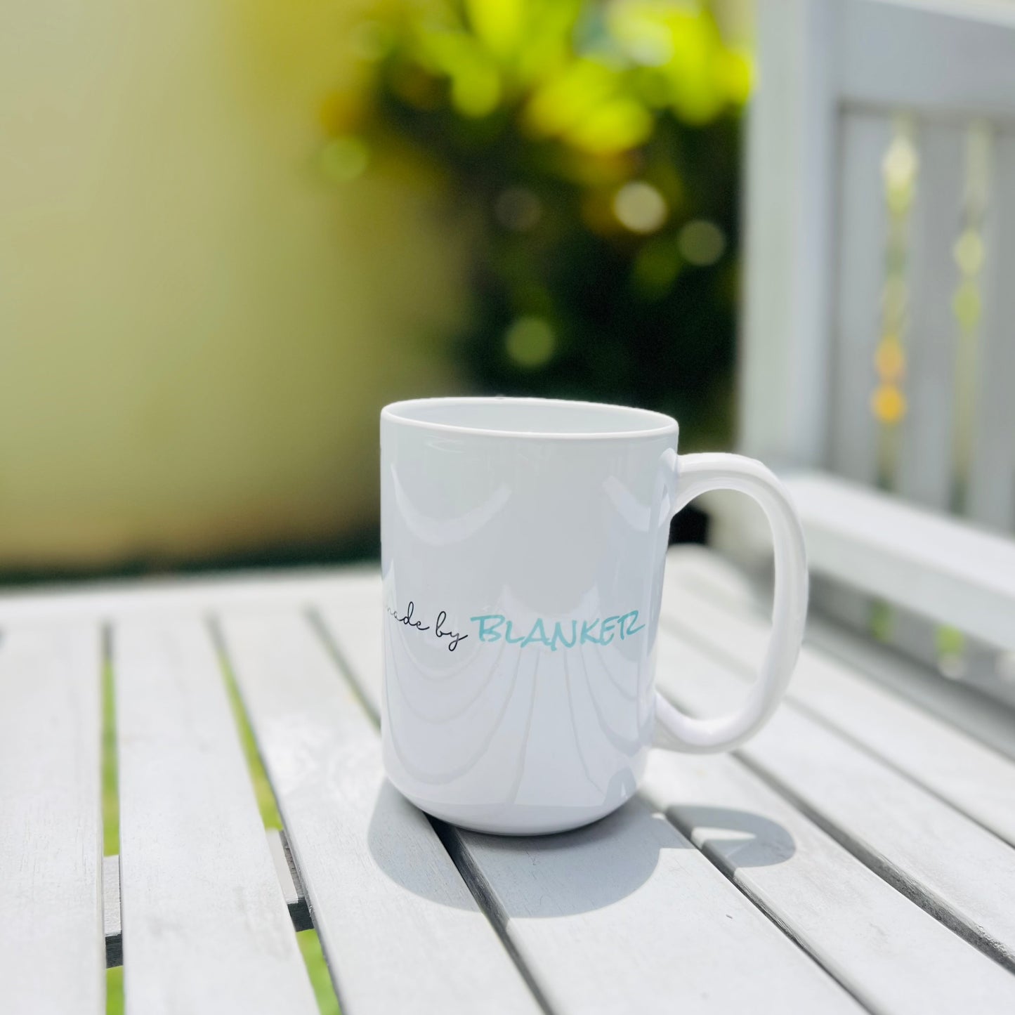 White glossy mug - Made by Blanker