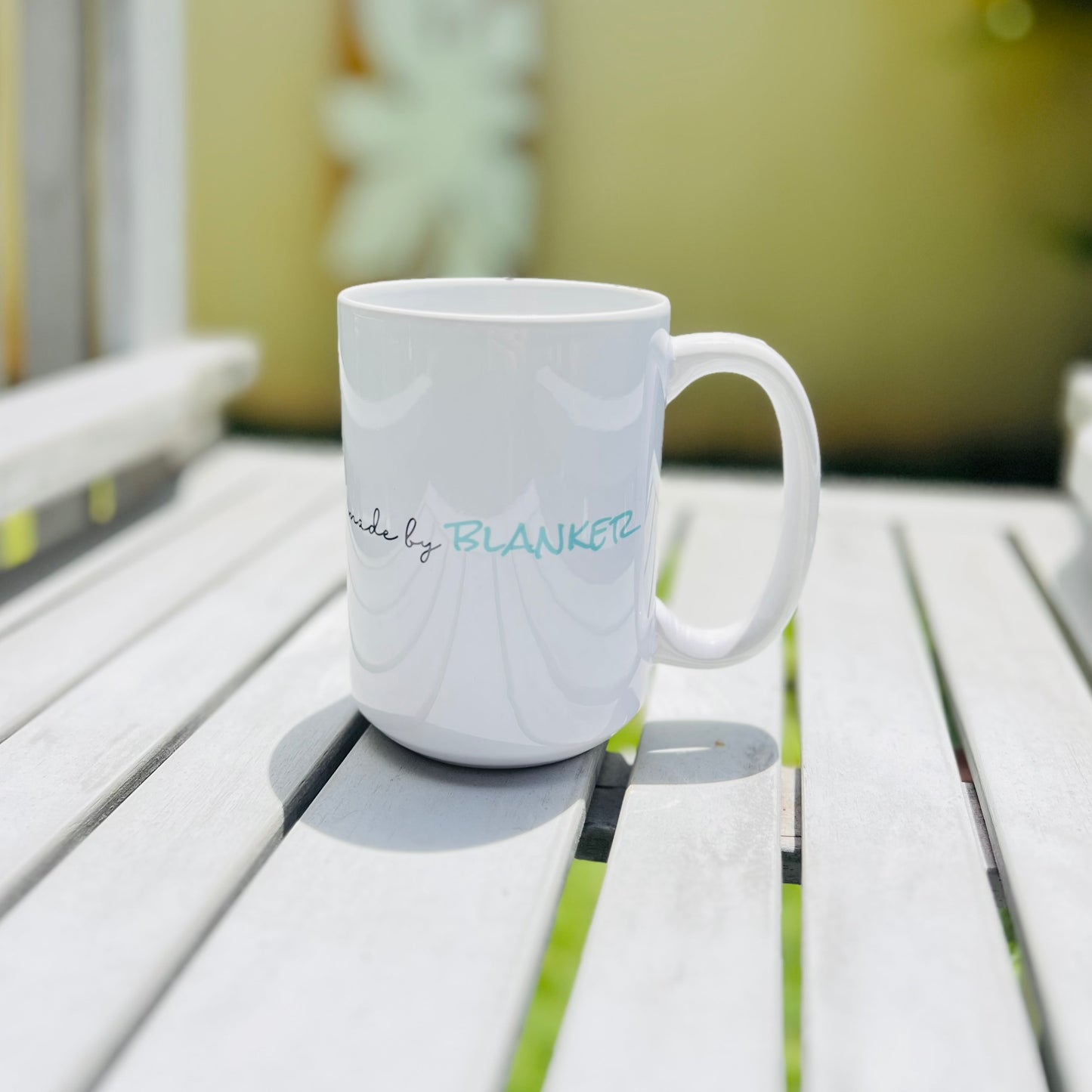 White glossy mug - Made by Blanker