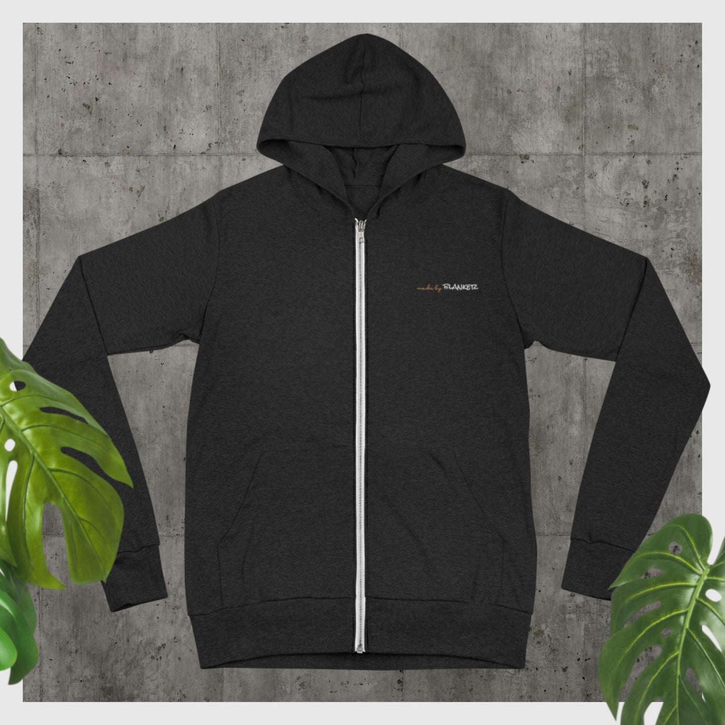 Unisex zip lightweight hoodie - Made by Blanker