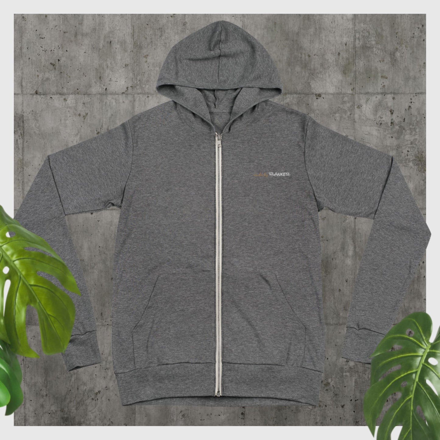 Unisex zip lightweight hoodie - Made by Blanker