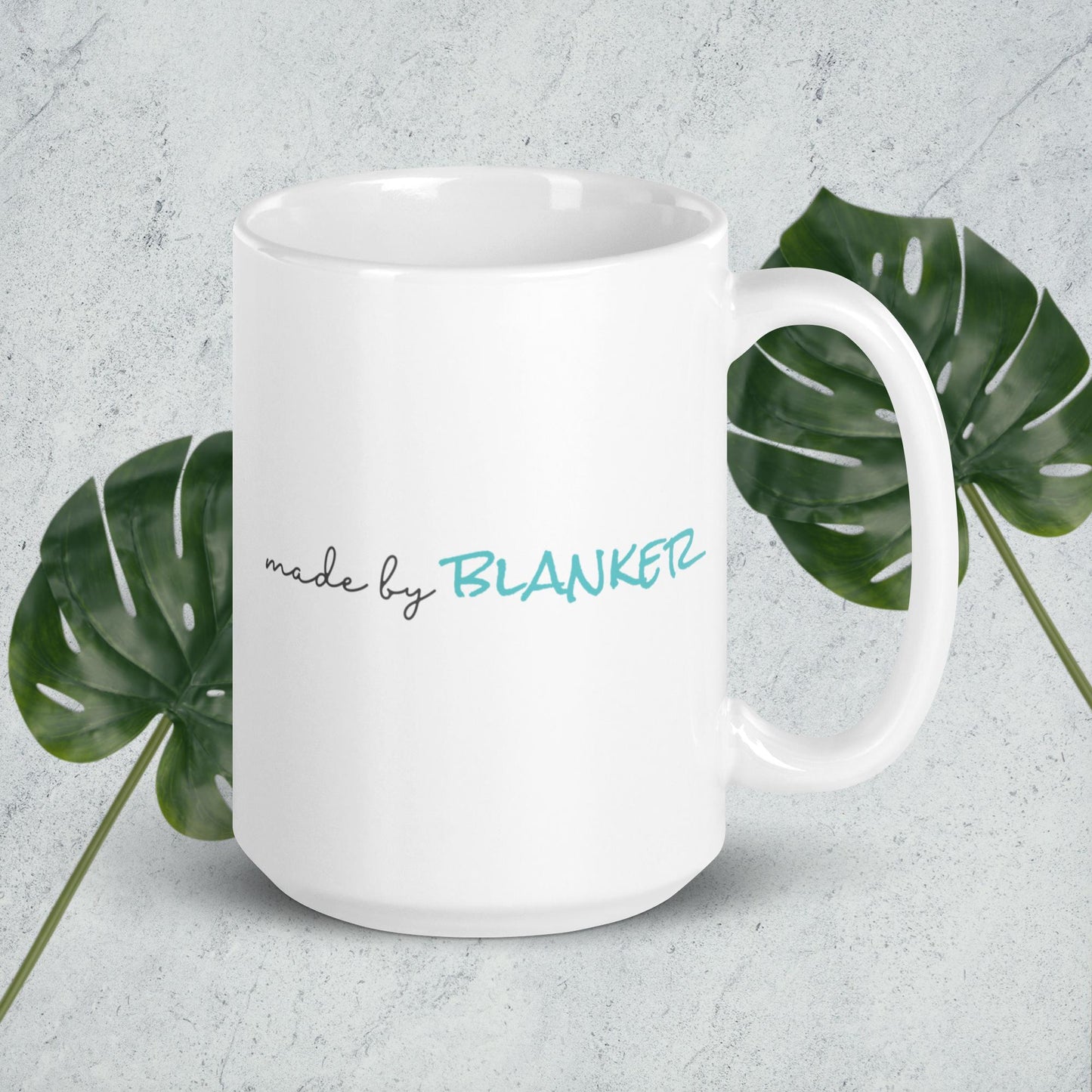 White glossy mug - Made by Blanker